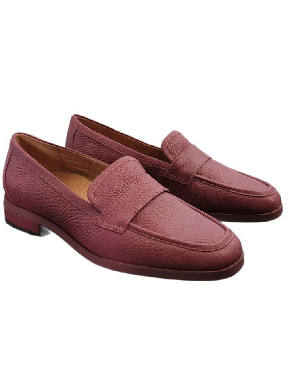 EUC Vionic Sellah Leather Women's Penny Loafers Sz US 8 Pink Comfort Shoe